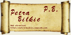 Petra Bilkić vizit kartica
